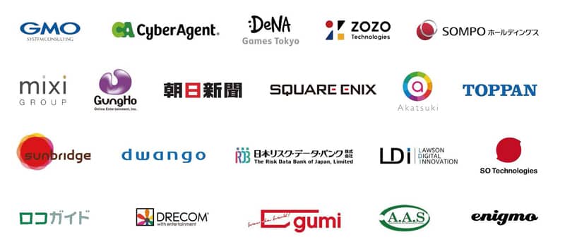 レバテックの利用取引先企業のロゴ画像