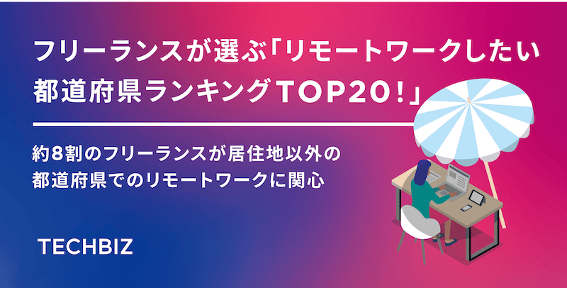 フリーランスが選ぶリモートしたい都道府県ランキングTOP20